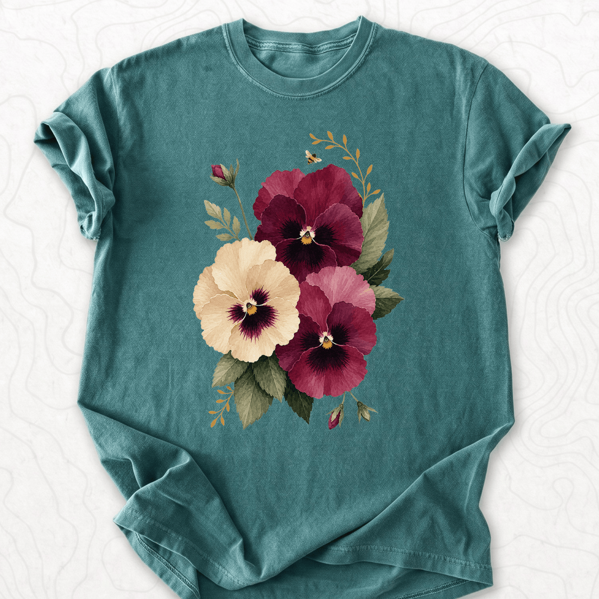 Watercolor Pansies T-shirt