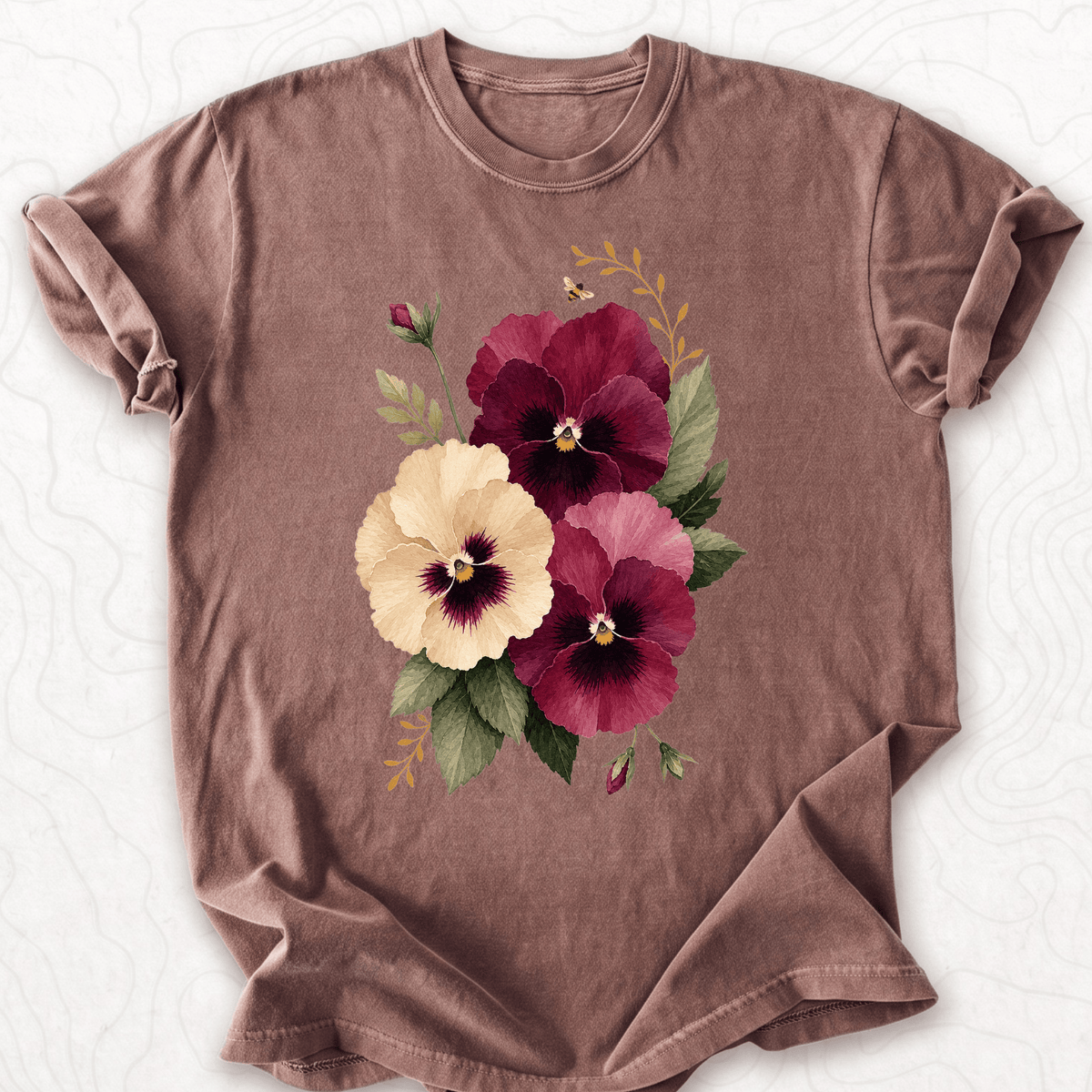 Watercolor Pansies T-shirt