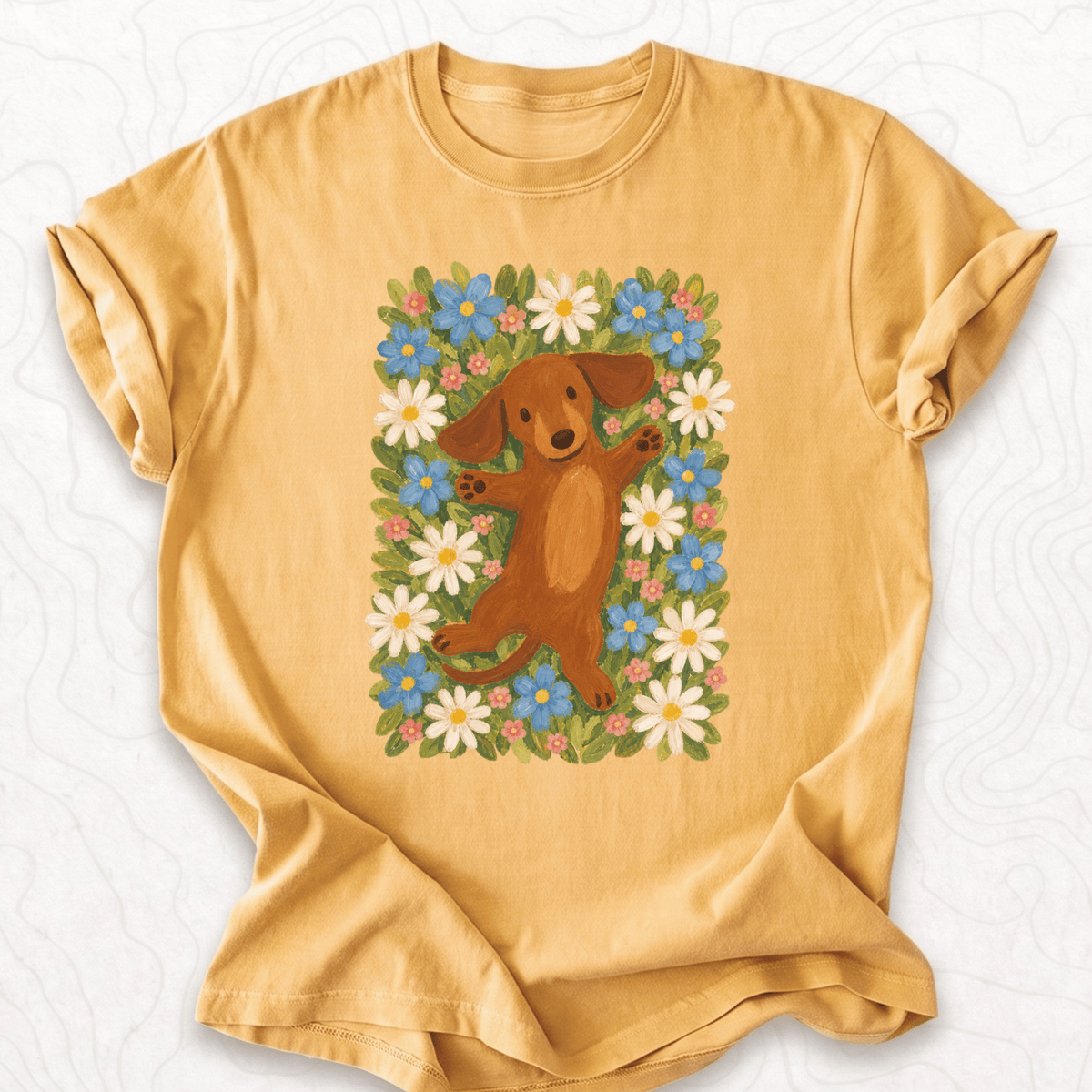 Dachshund Flowers T-shirt