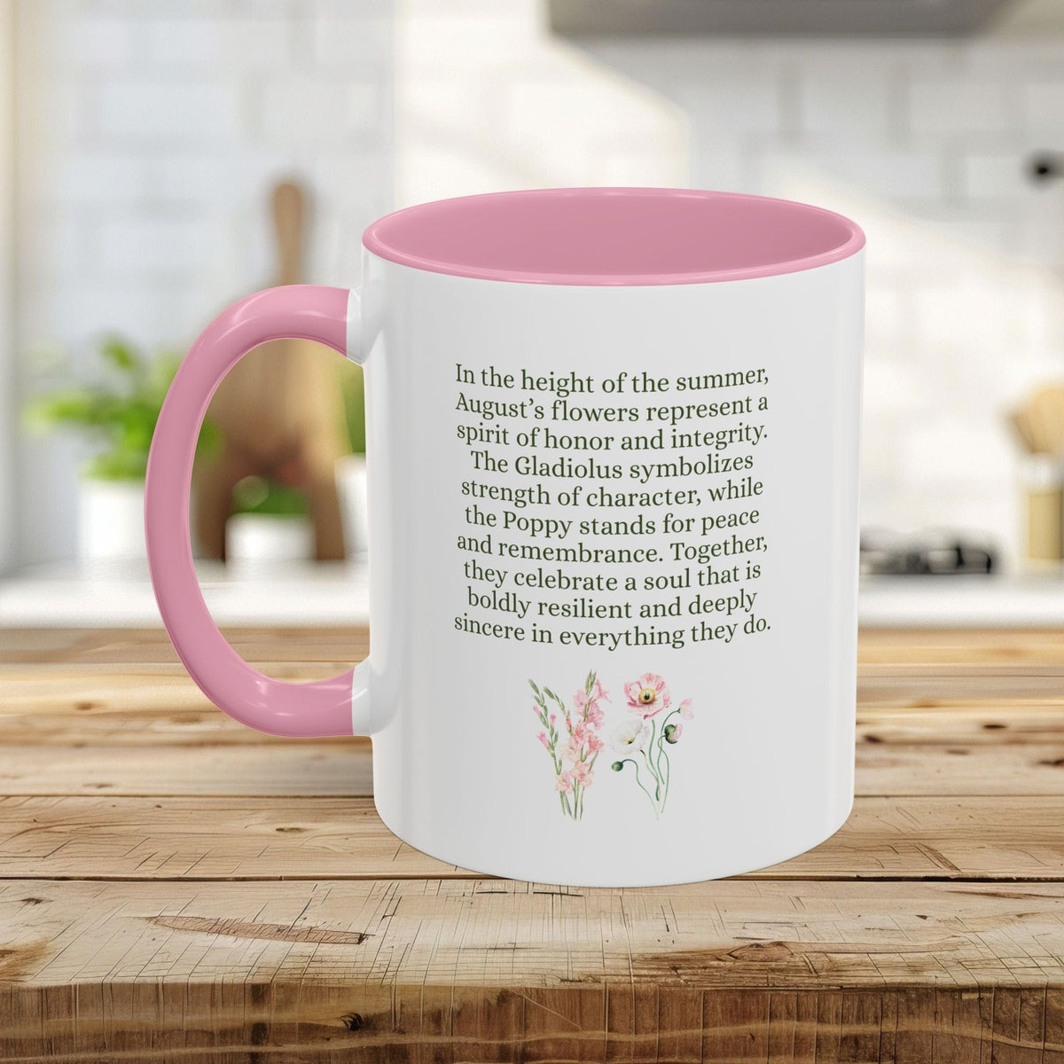 August Birth Month Flower Mug