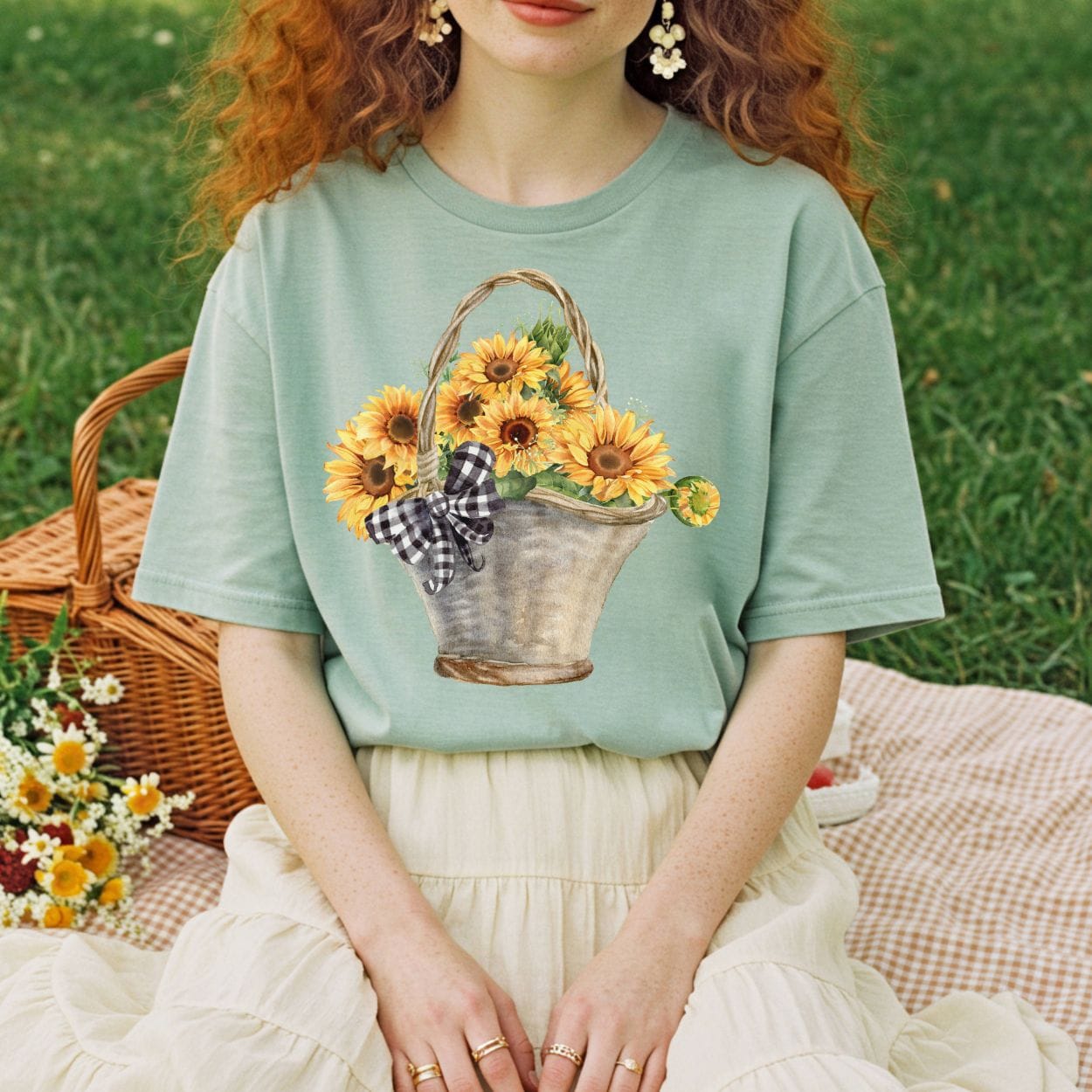 Basket of Sunflowers T-Shirt