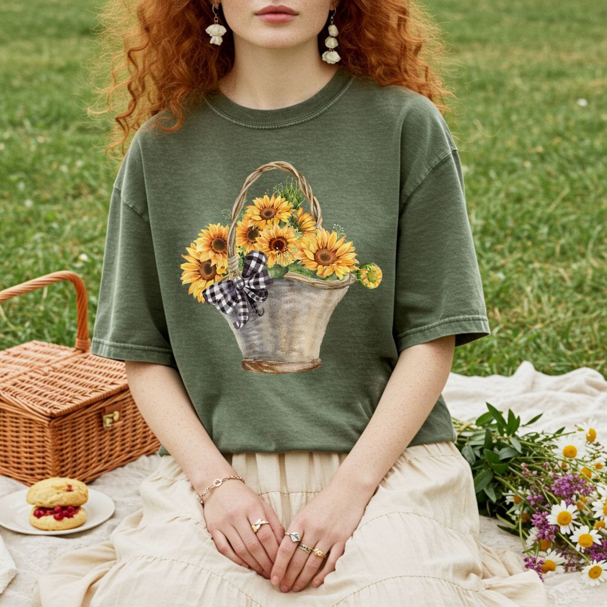 Basket of Sunflowers T-Shirt