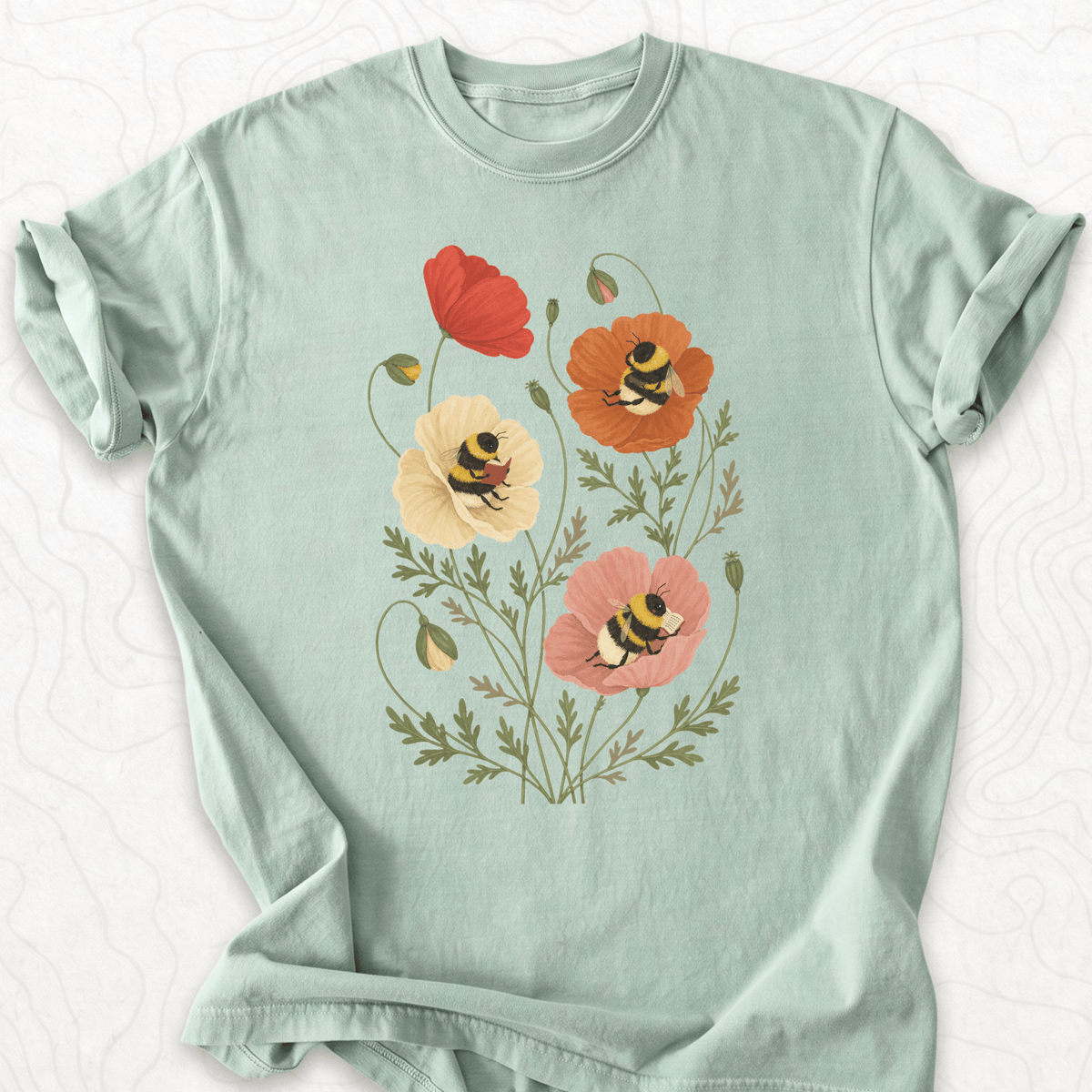 Bumblebee Poppies T-shirt