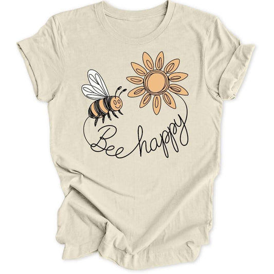 Bee Happy Doodle Unisex T-Shirt