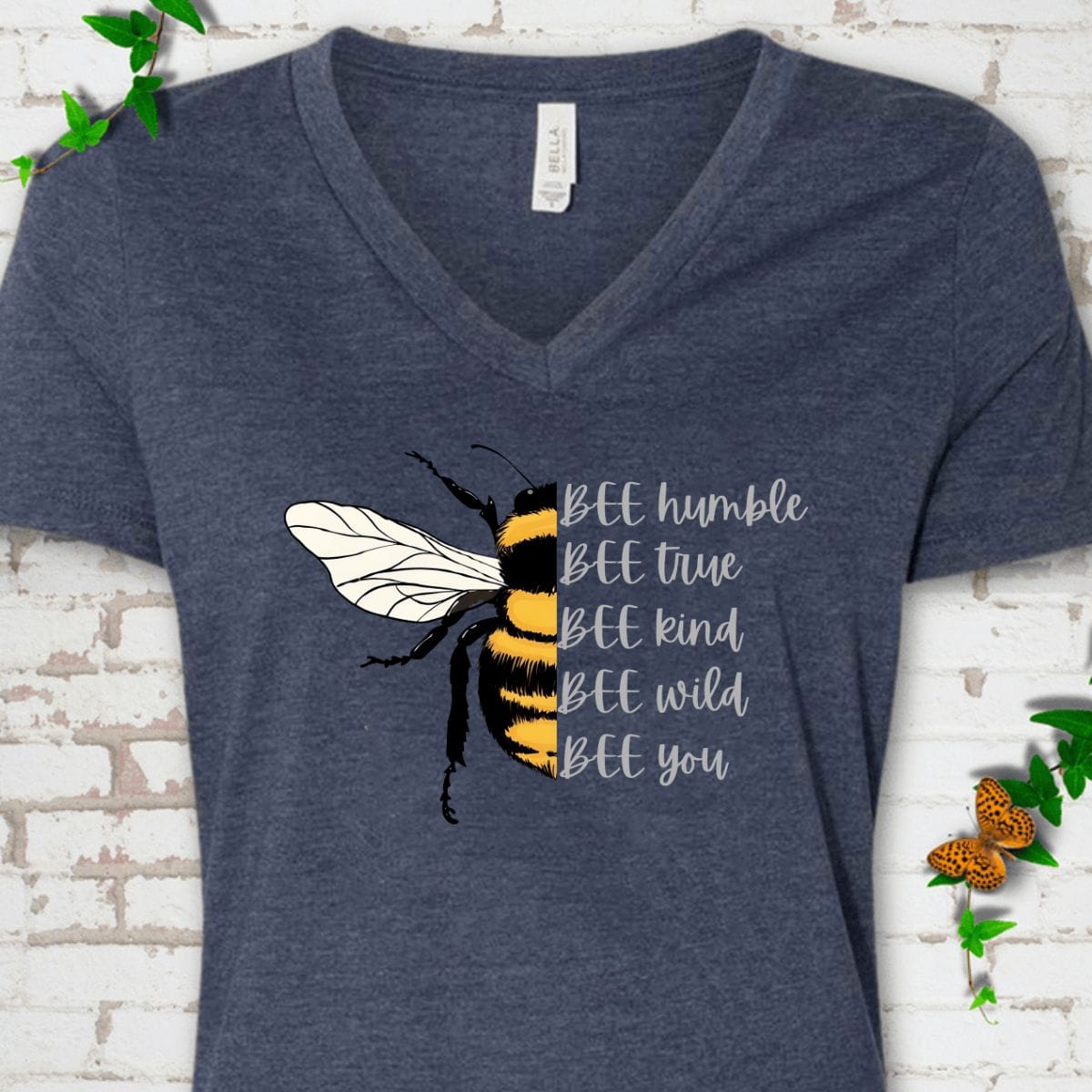 Bee Humble Bee Kind V-Neck T-Shirt