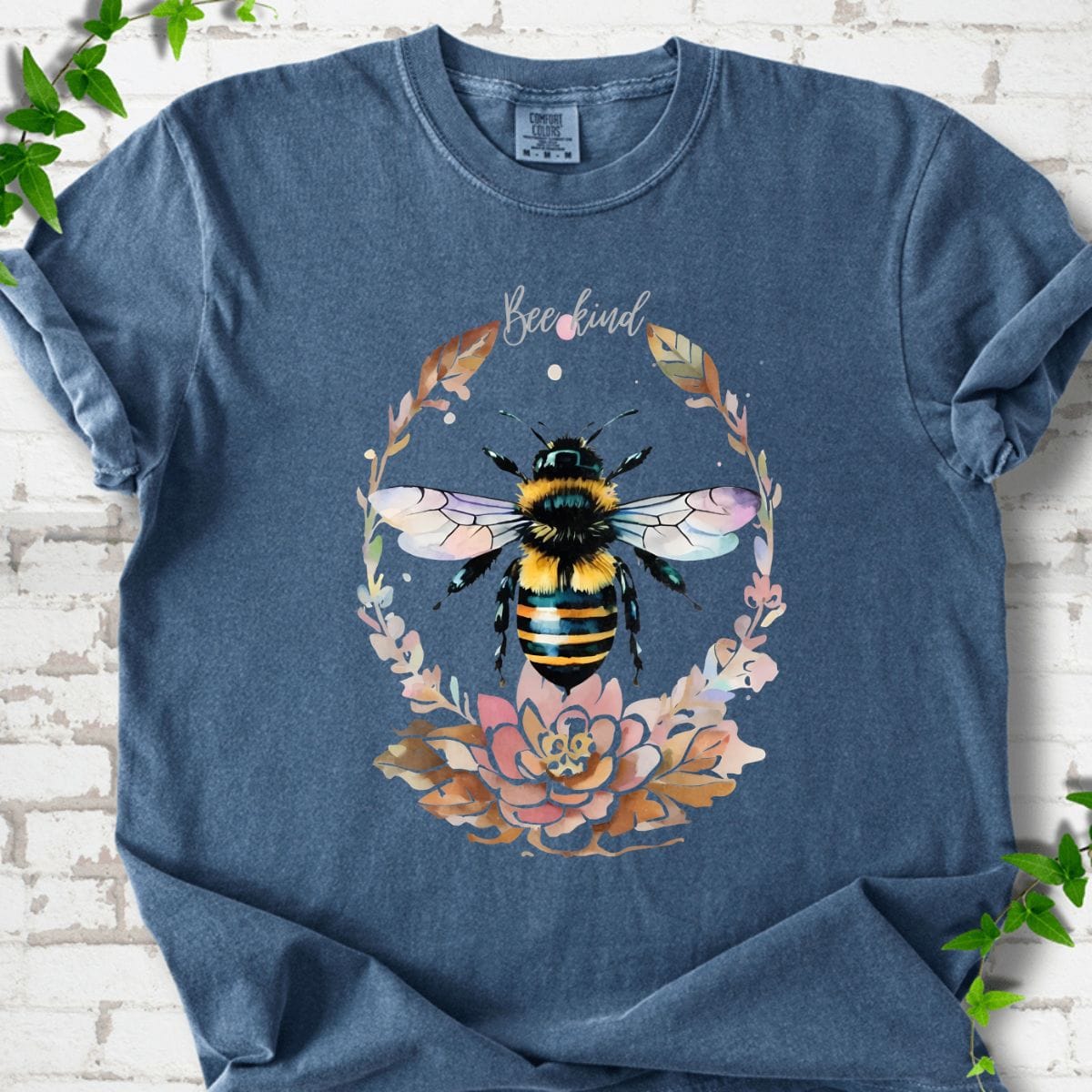 Bee Kind Flowers Art T-Shirt