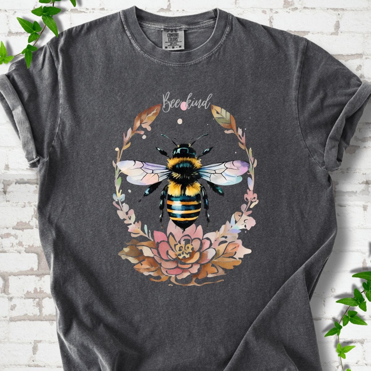 Bee Kind Flowers Art T-Shirt