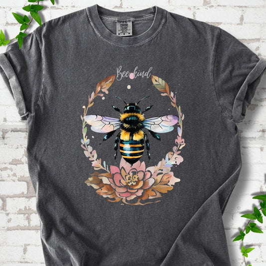 Bee Kind Flowers Art T-Shirt