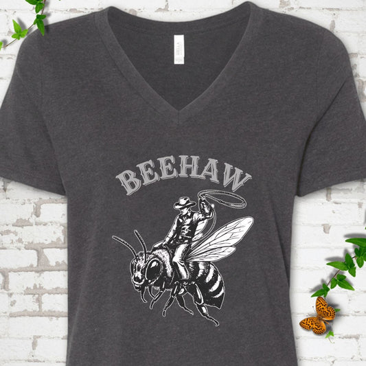 Beehaw Cowboy Bee V-Neck T-Shirt