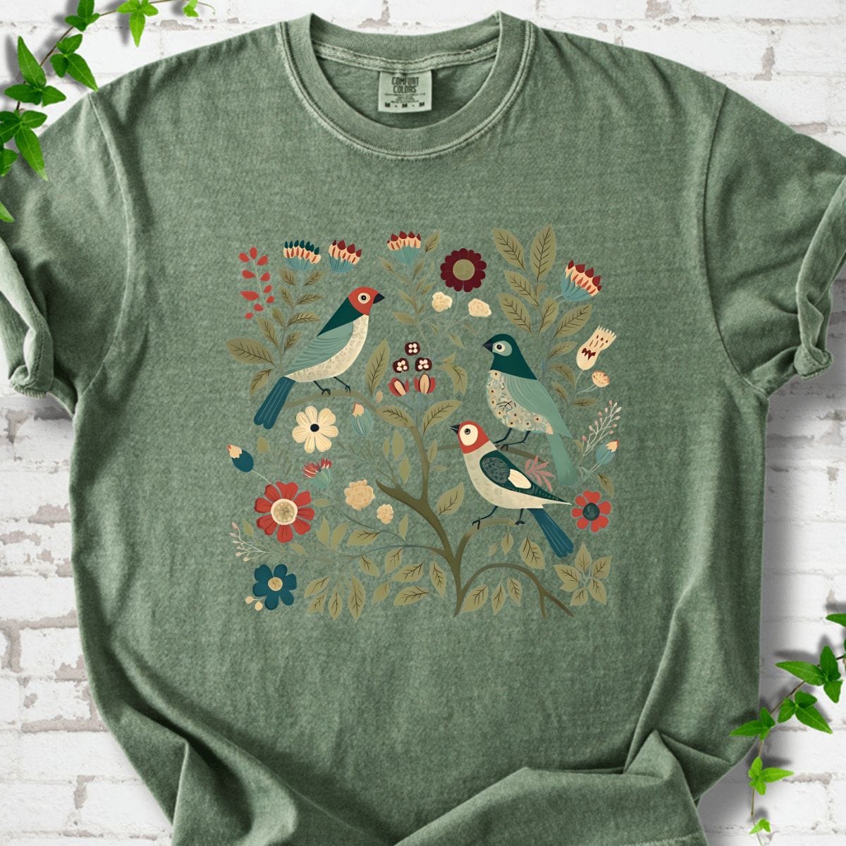Birds and Flowers T-Shirt
