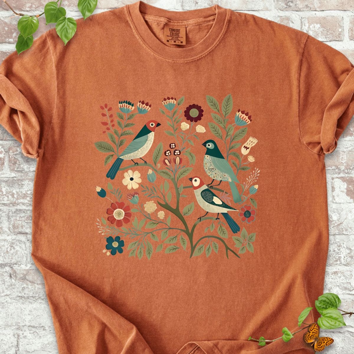 Birds and Flowers T-Shirt