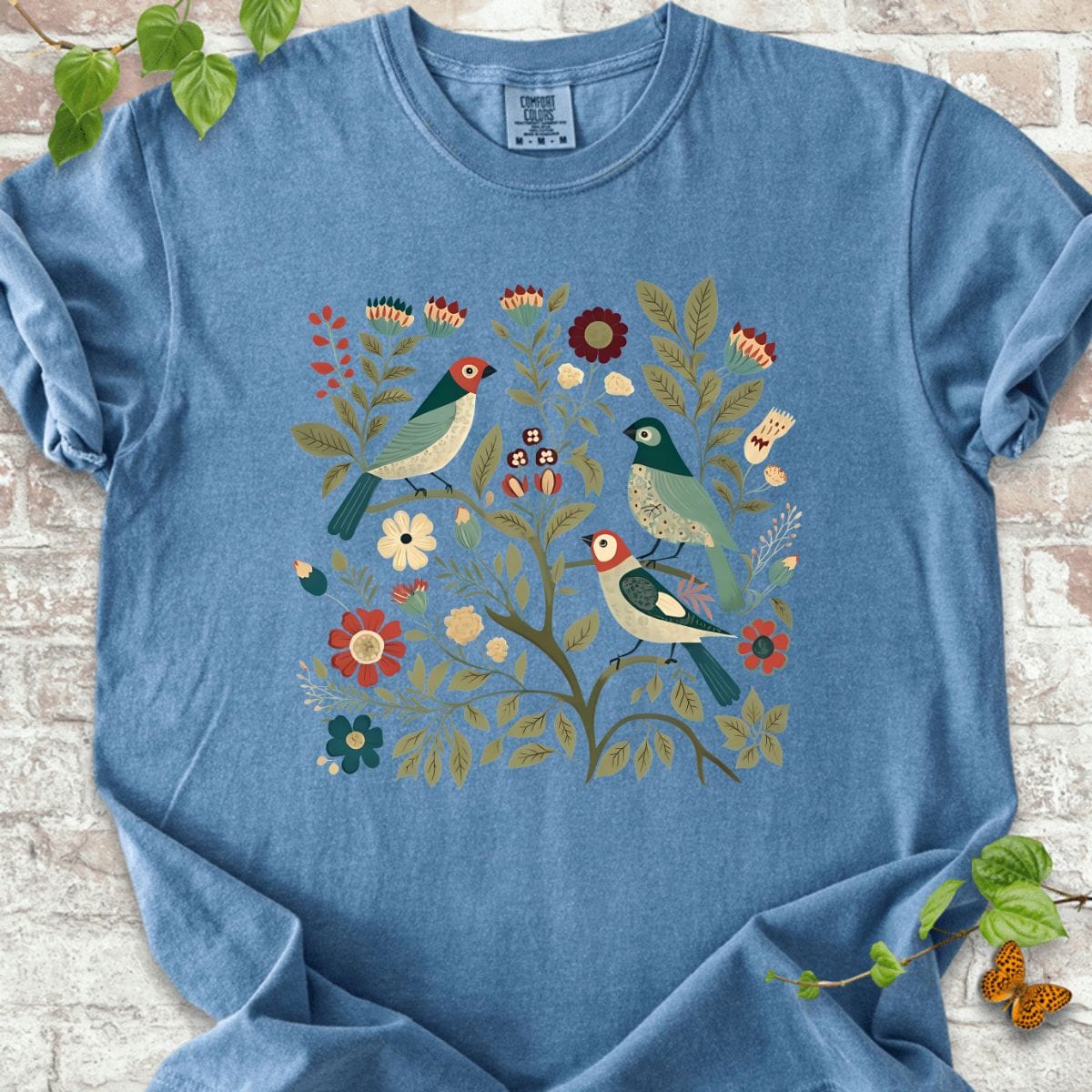 Birds and Flowers T-Shirt