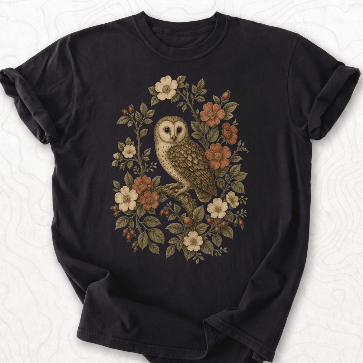 Floral Owl T-shirt