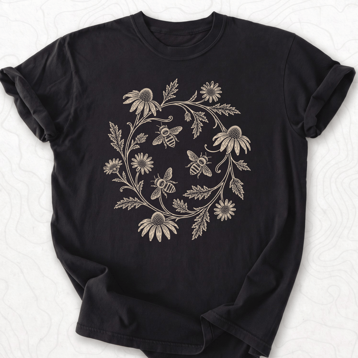 Bee Floral Wreath T-shirt