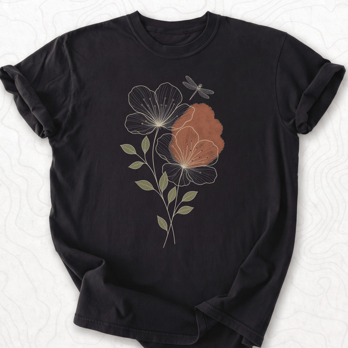 Floral Dragonfly T-shirt