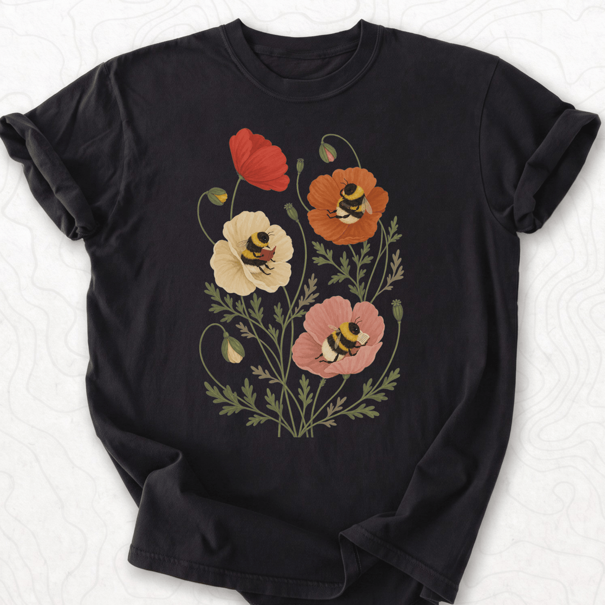 Bumblebee Poppies T-shirt
