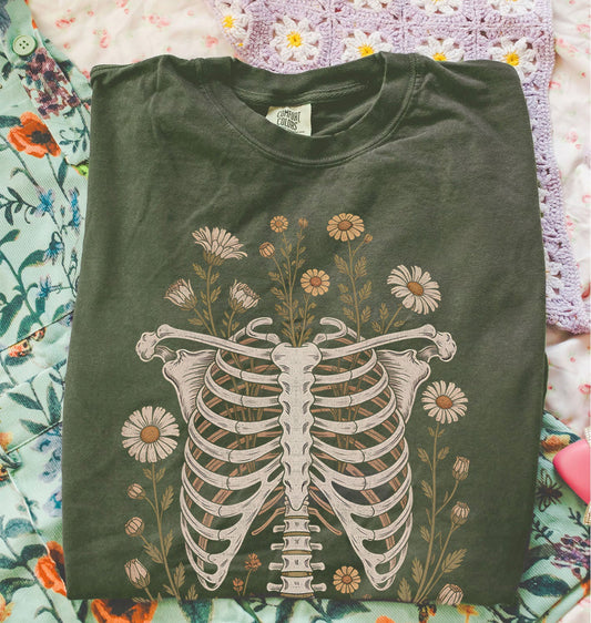 Blooming Bones Skeleton T-Shirt