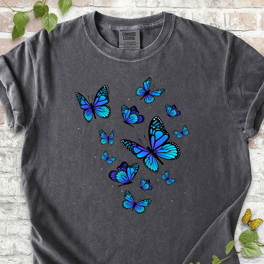 Blue Butterfly Art T-Shirt
