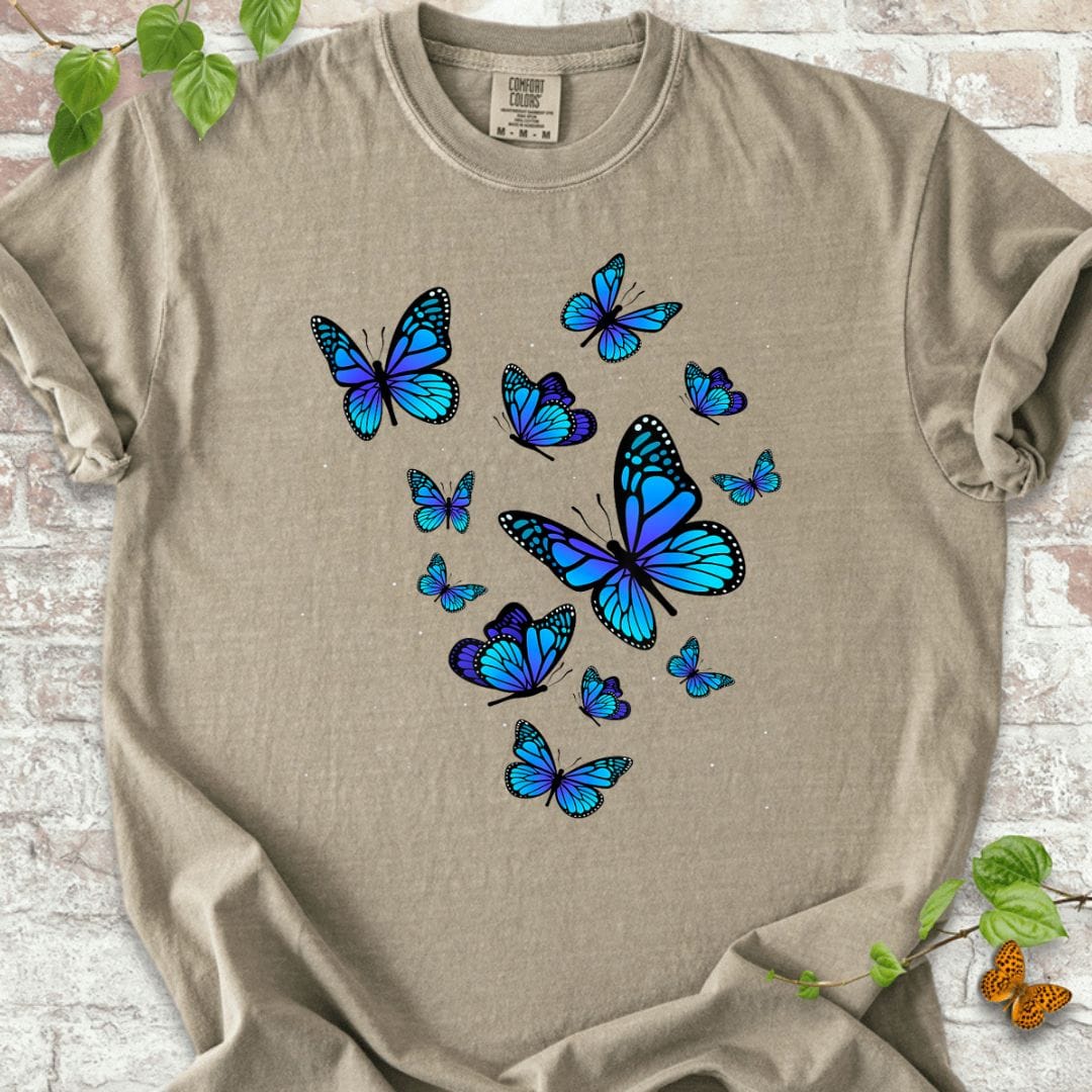 Blue Butterfly Art T-Shirt
