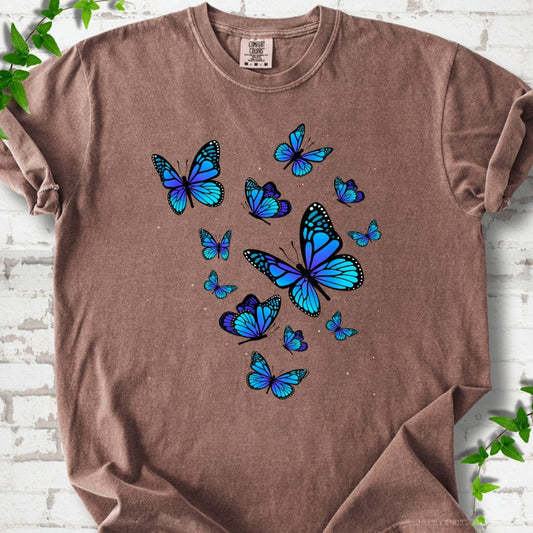 Blue Butterfly Art T-Shirt