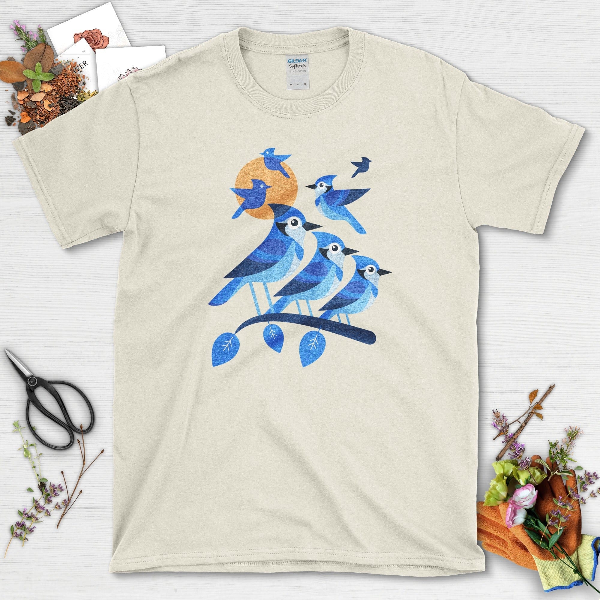 Blue Jay Silhouette Bird T-Shirt