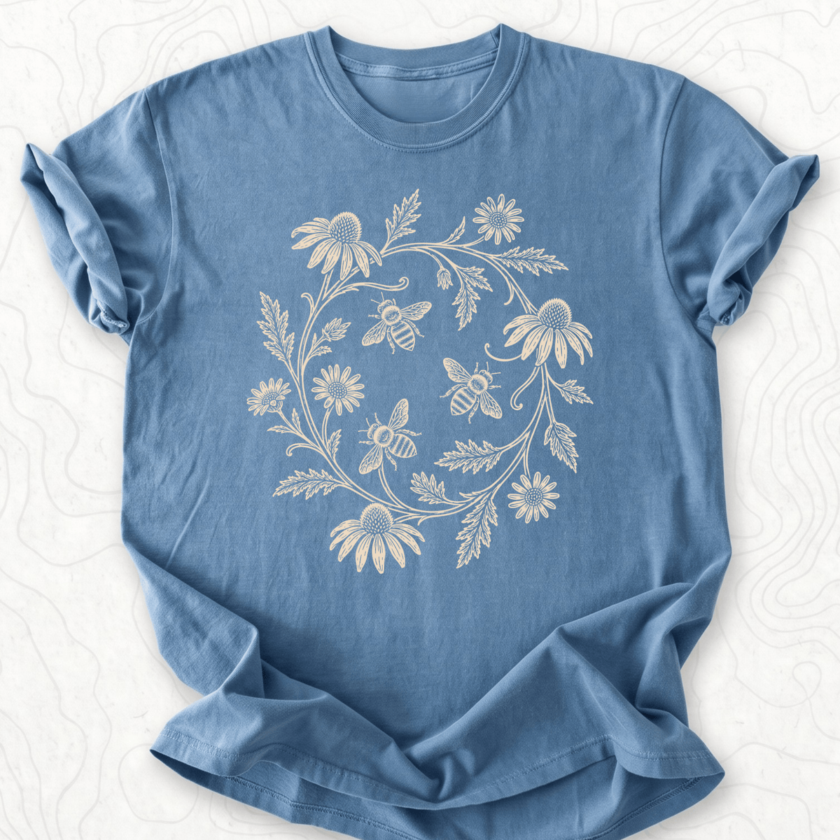Bee Floral Wreath T-shirt