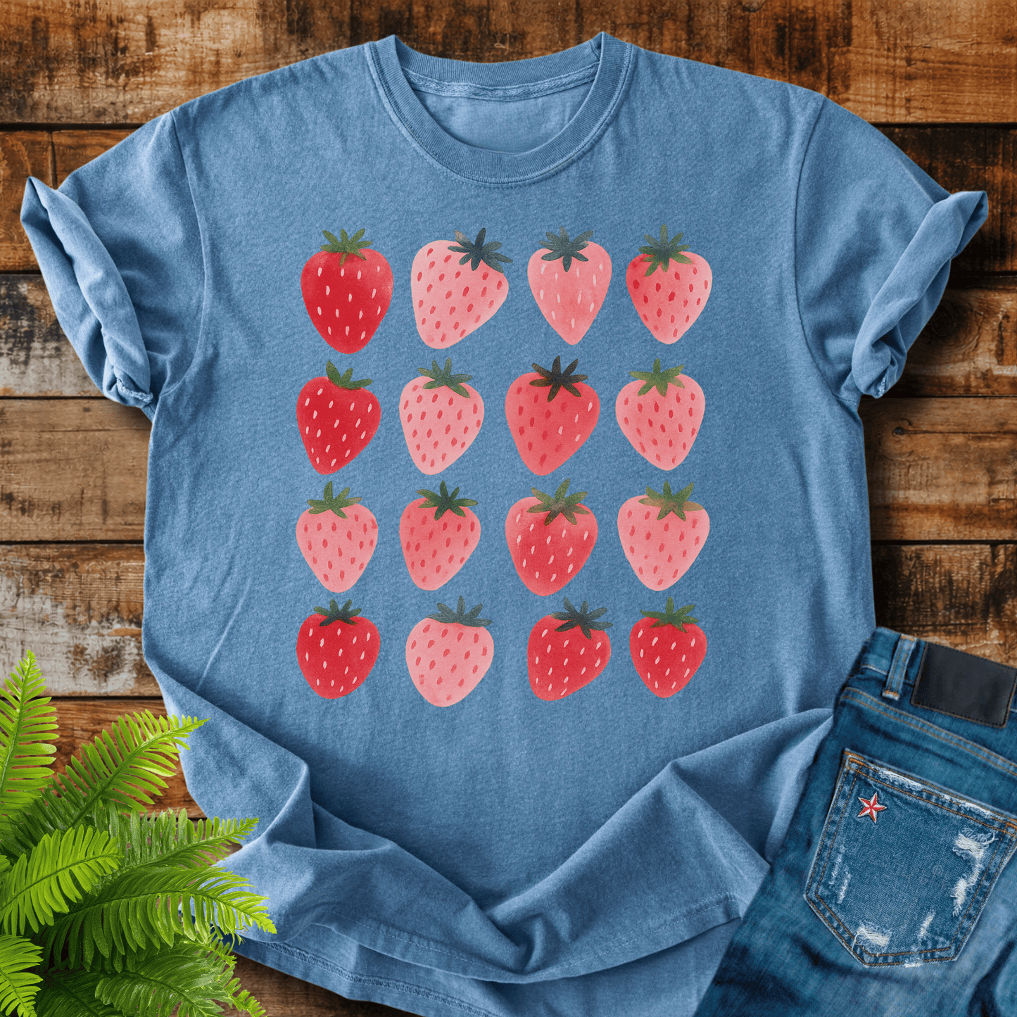 Strawberry Pattern T-shirt