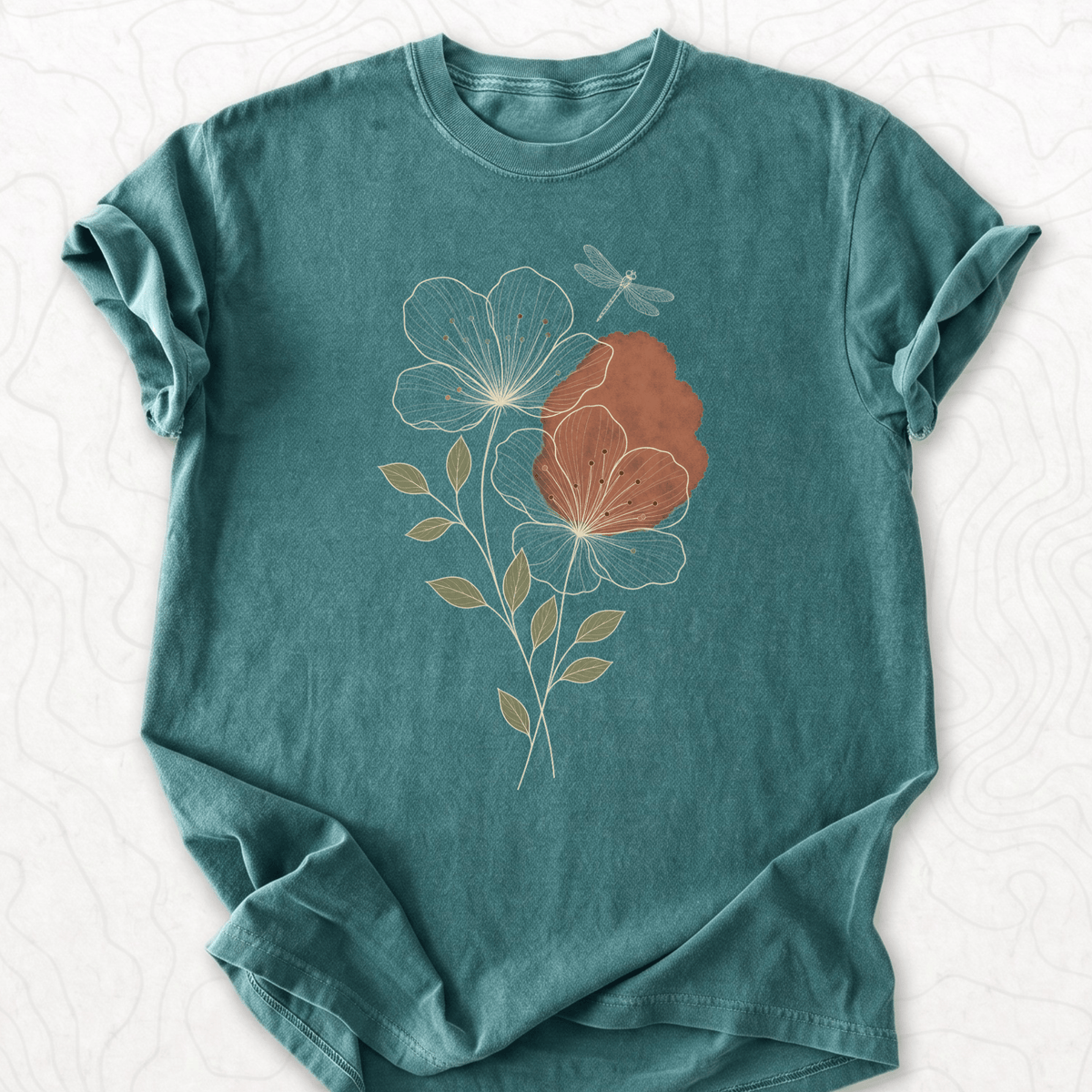 Floral Dragonfly T-shirt