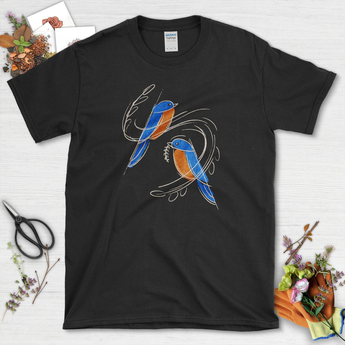 Bluebirds Nature Inspired T-Shirt