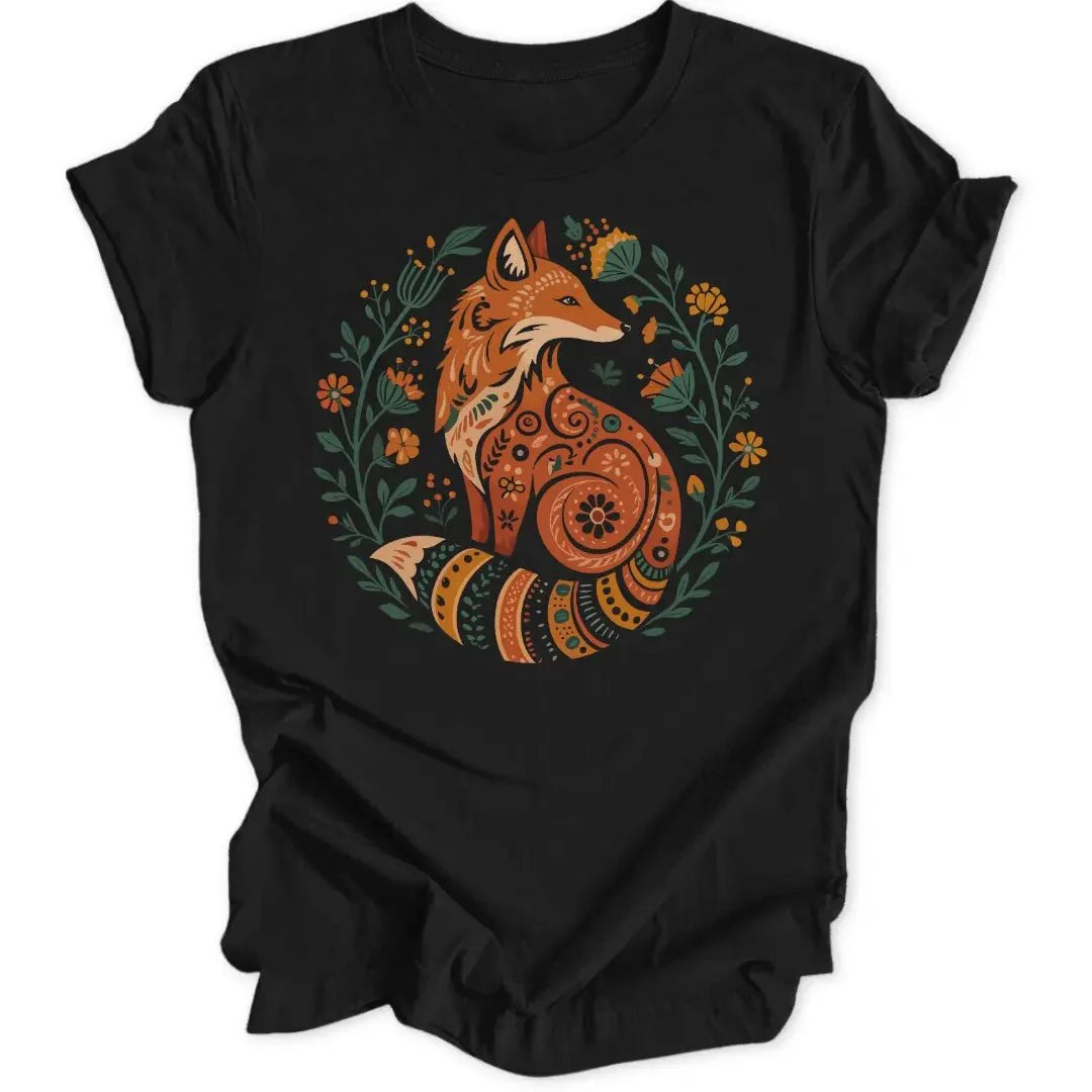 Flower Fox Unisex T-Shirt