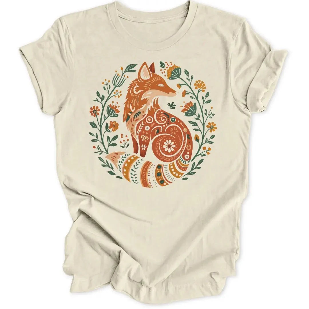 Flower Fox Unisex T-Shirt