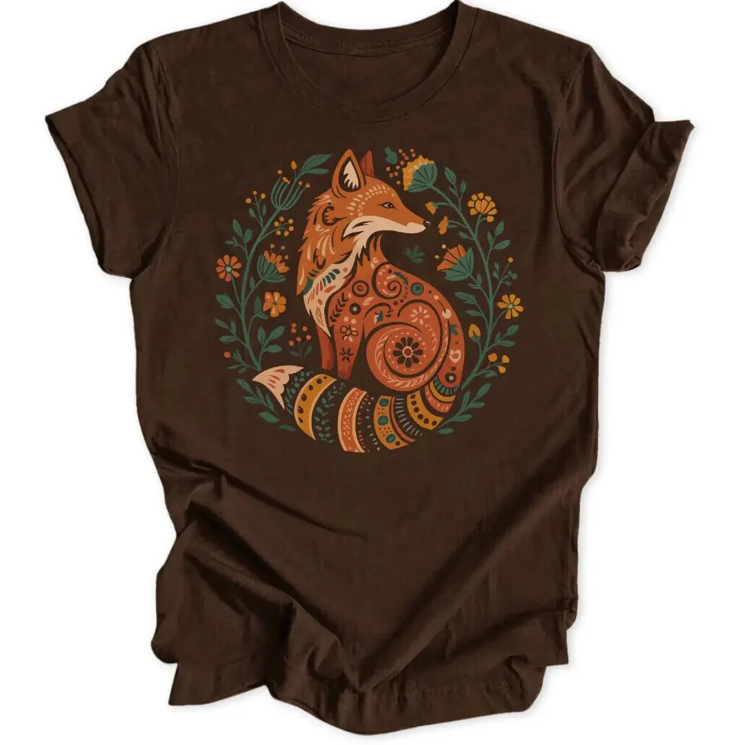 Flower Fox Unisex T-Shirt