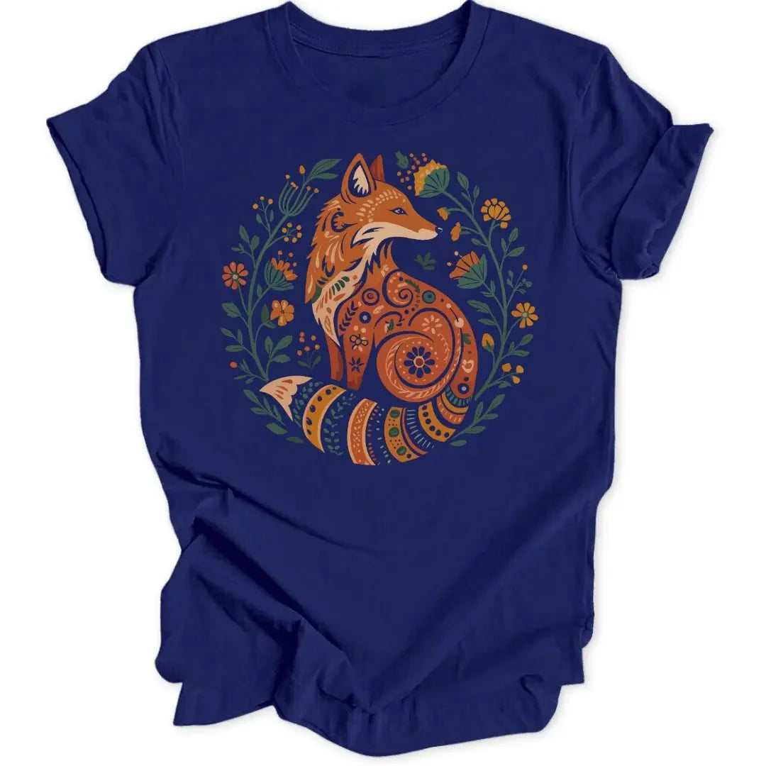 Flower Fox Unisex T-Shirt
