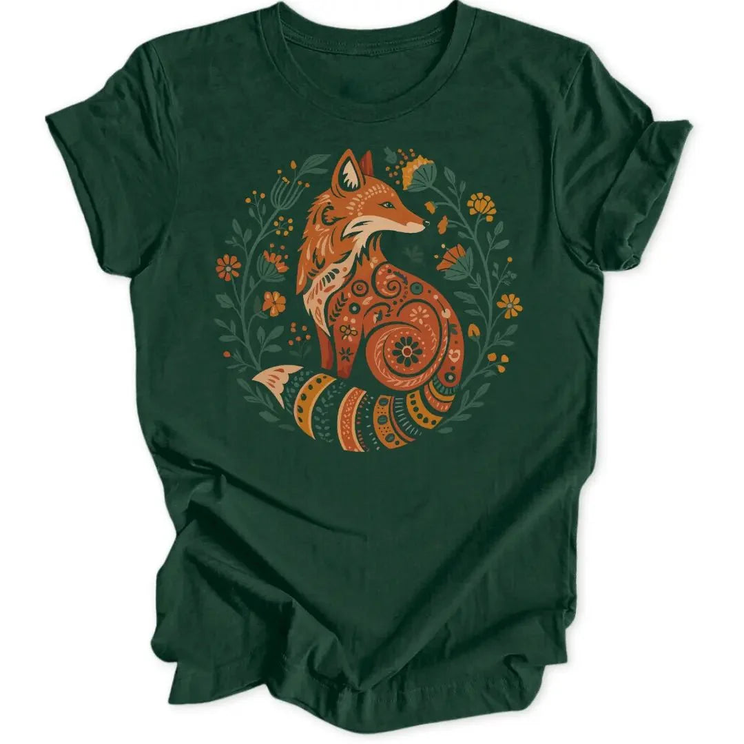 Flower Fox Unisex T-Shirt