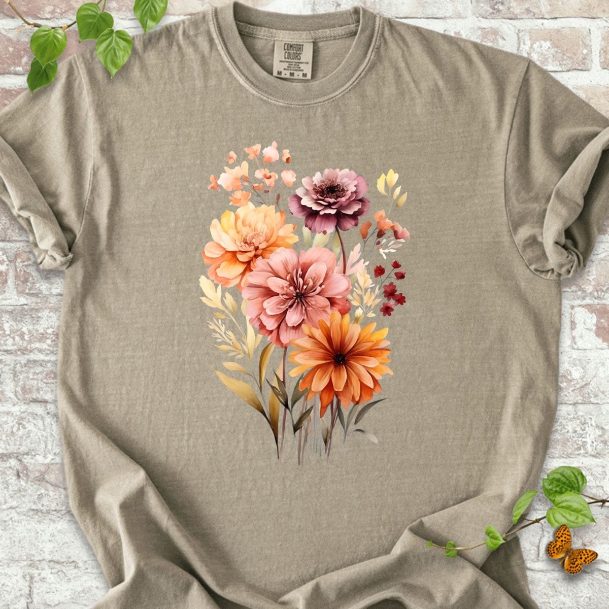 Boho Wildflowers Art T-Shirt