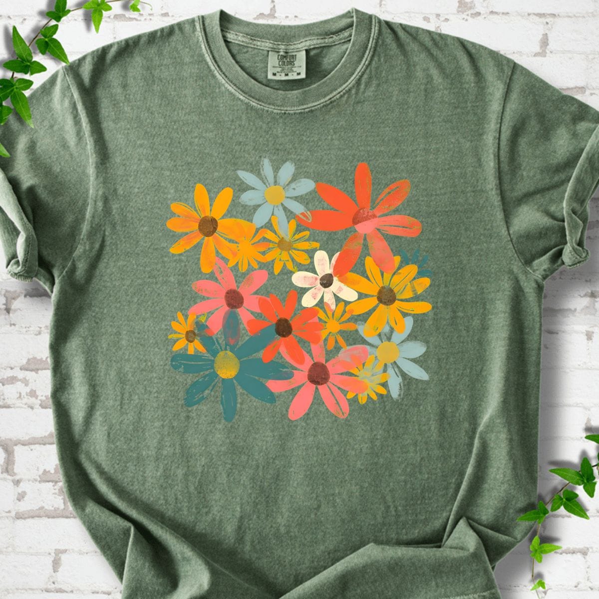 Boho Wildflowers Art T-Shirt
