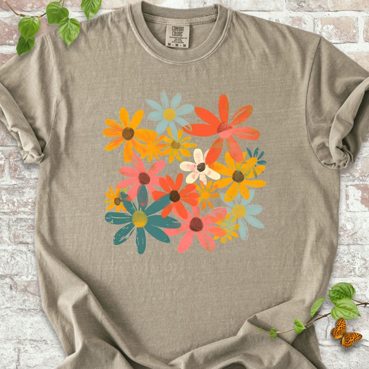 Boho Wildflowers Art T-Shirt