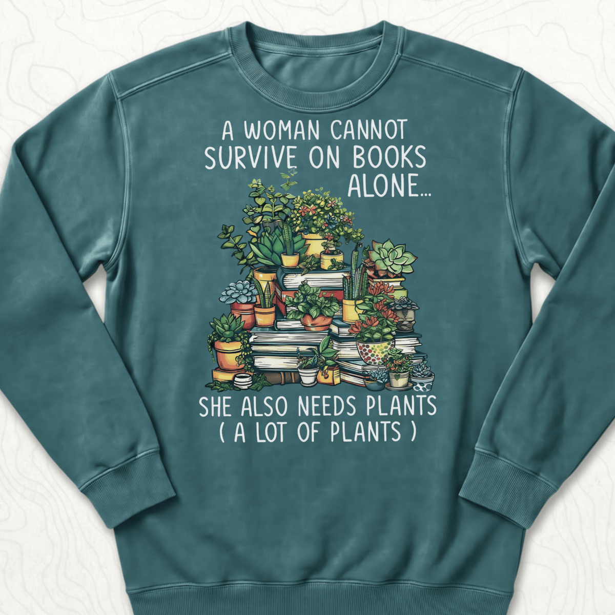 Books And Plants Sweatshirt