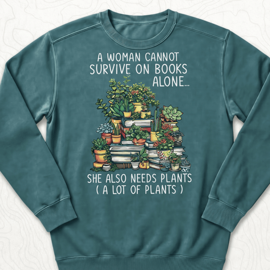Books And Plants Sweatshirt