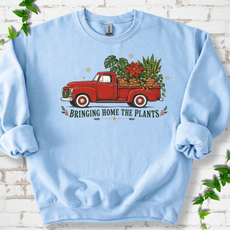 Bringing Home The Plants Sweatshirt in Light Blue – PlotlyGarden