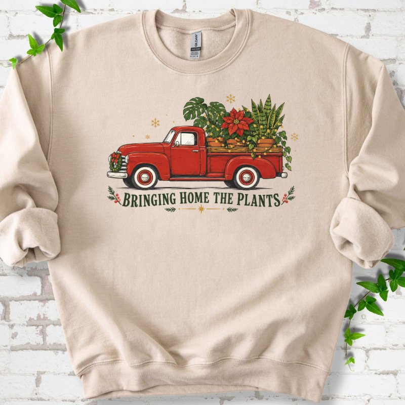 Bringing Home The Plants Sweatshirt in Sand – PlotlyGarden