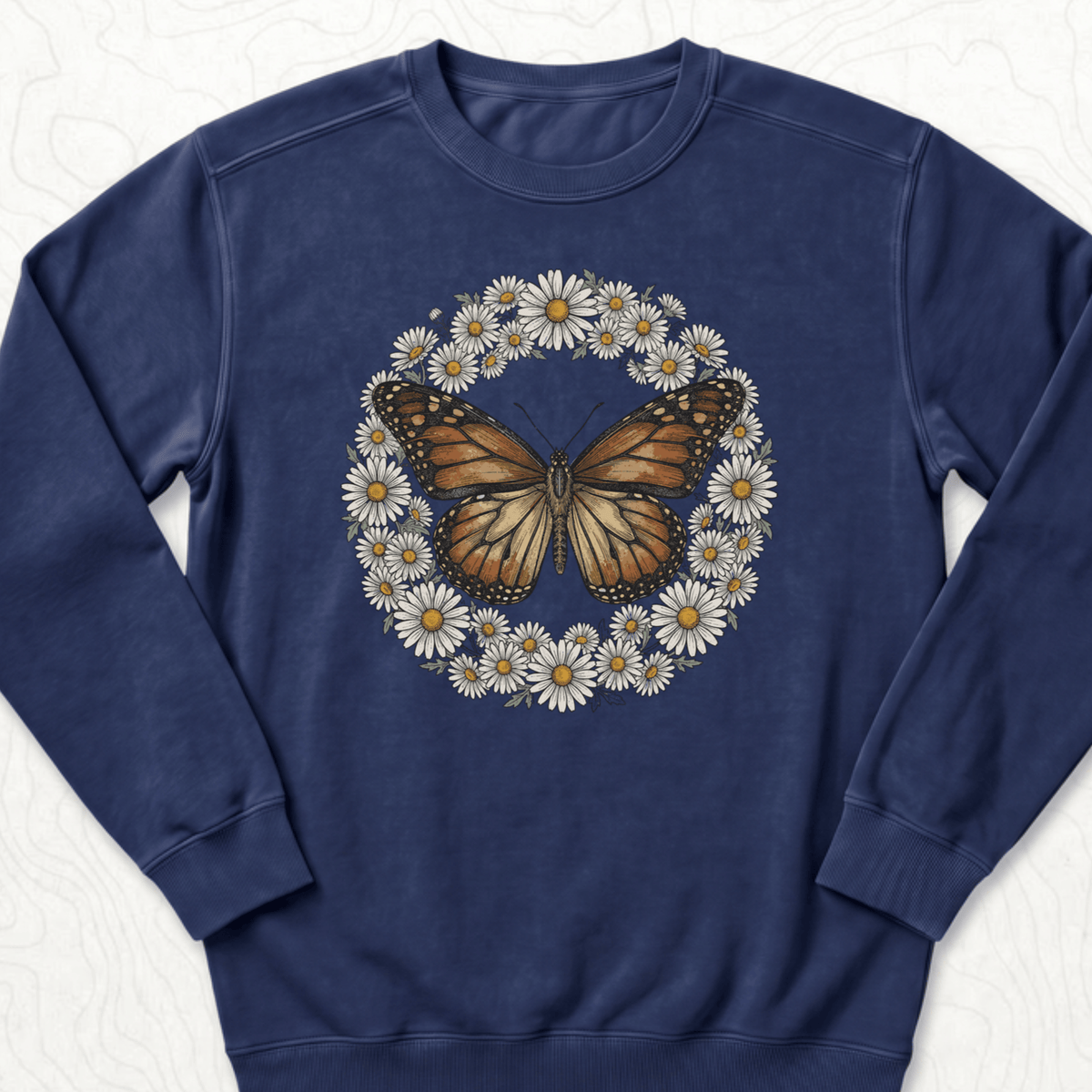 Butterfly Daisy Wreath Sweatshirt