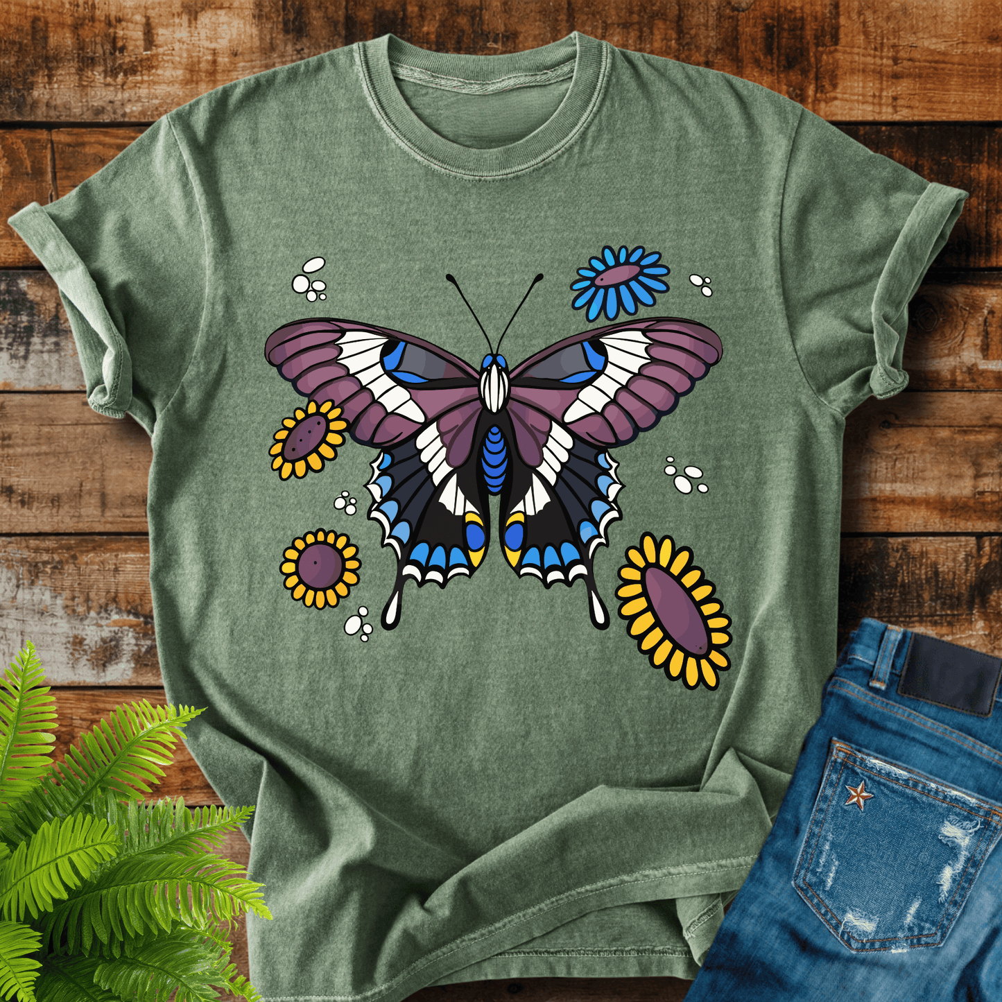 Butterfly Flowers T-shirt