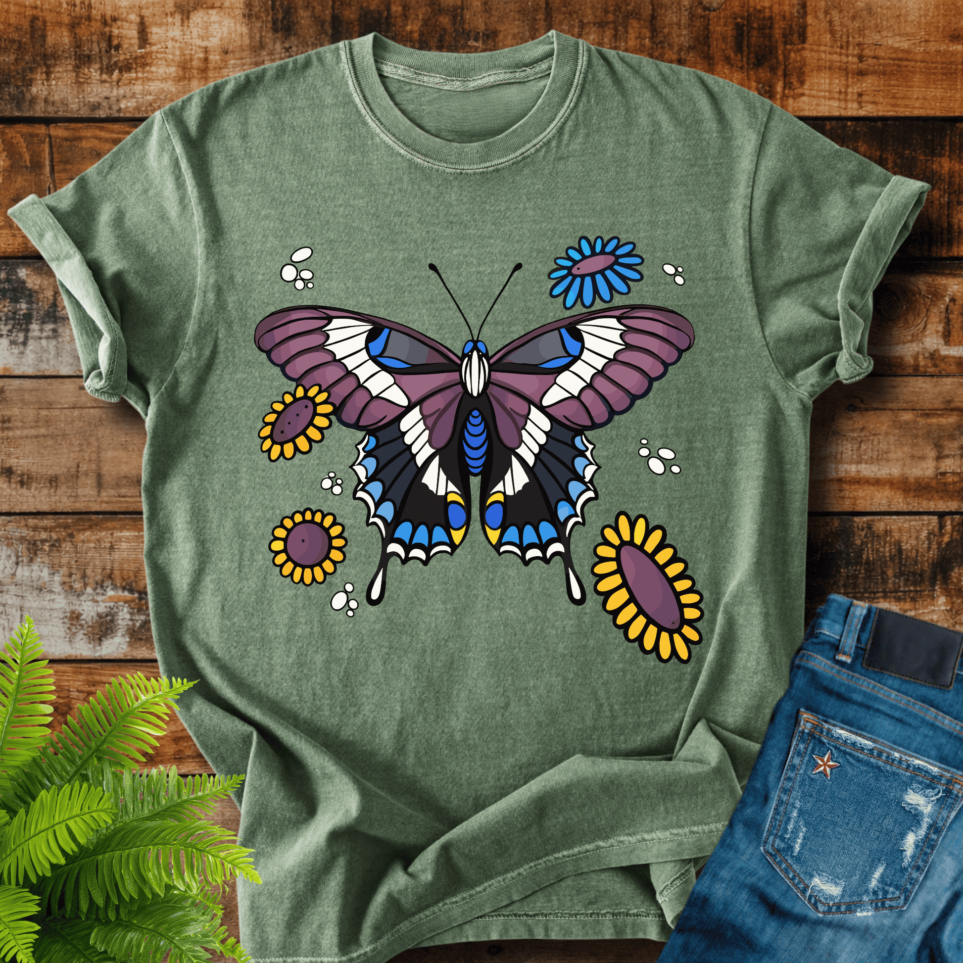 Butterfly Flowers T-shirt