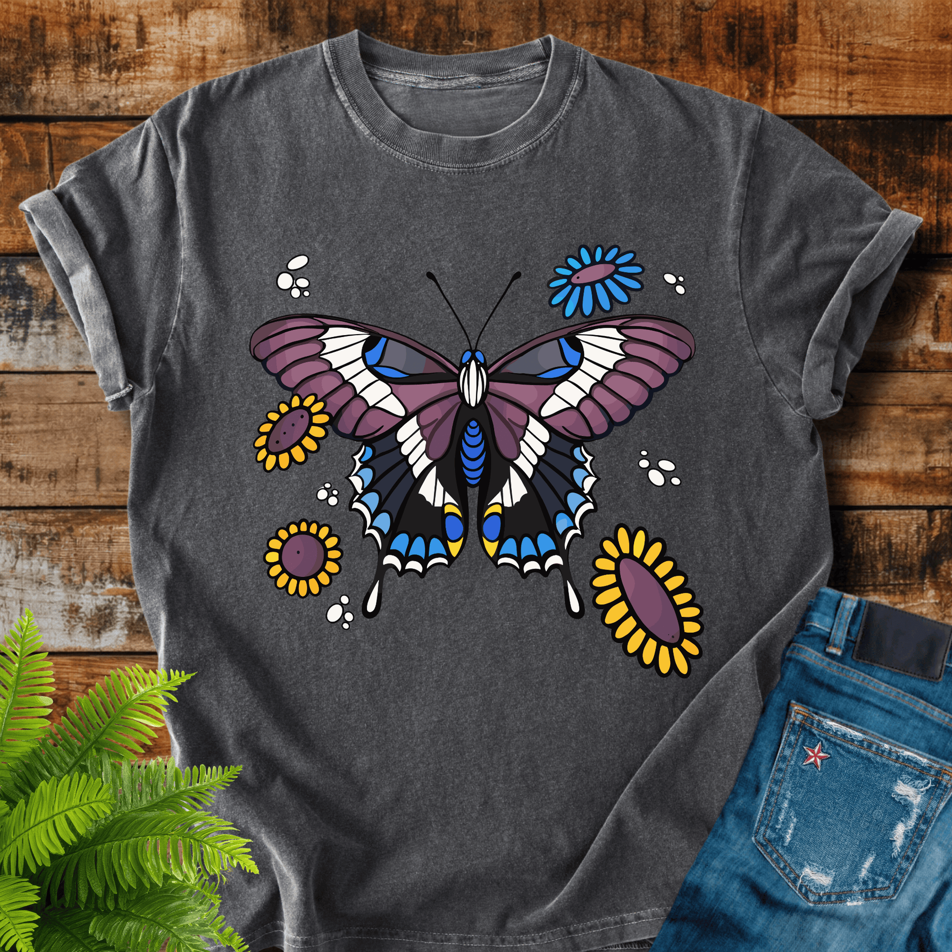 Butterfly Flowers T-shirt