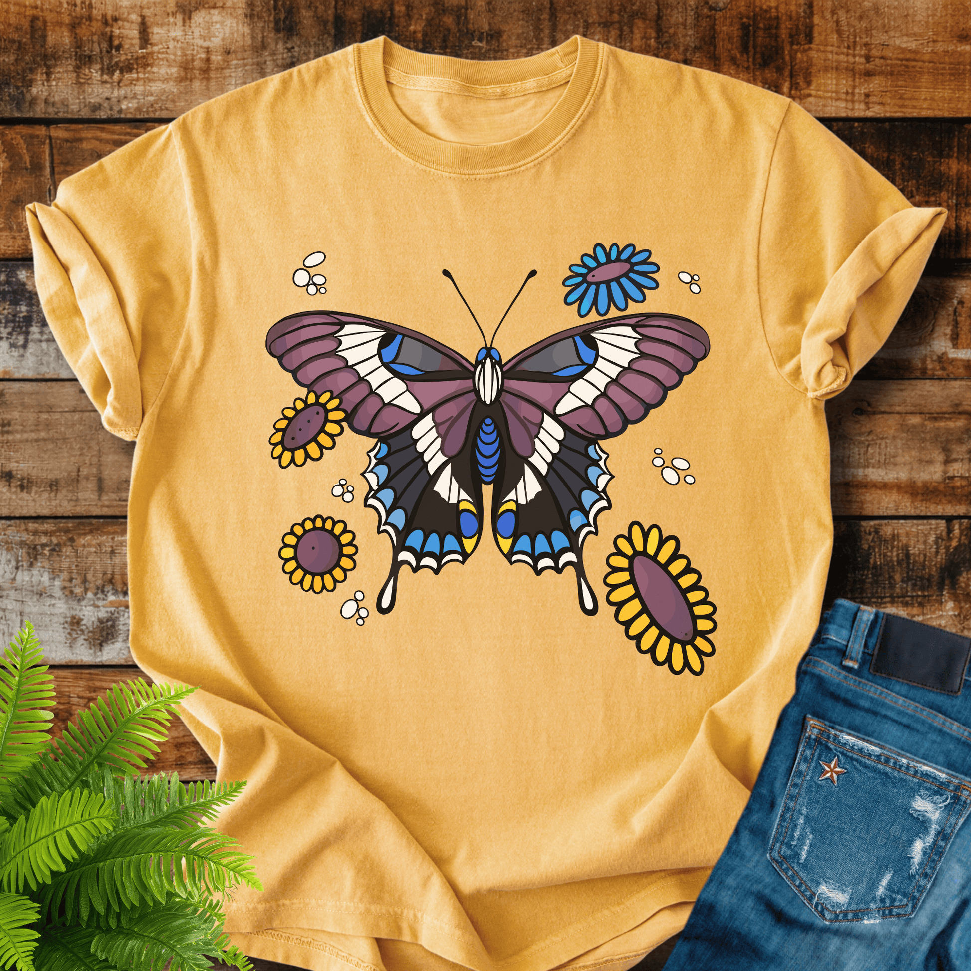 Butterfly Flowers T-shirt
