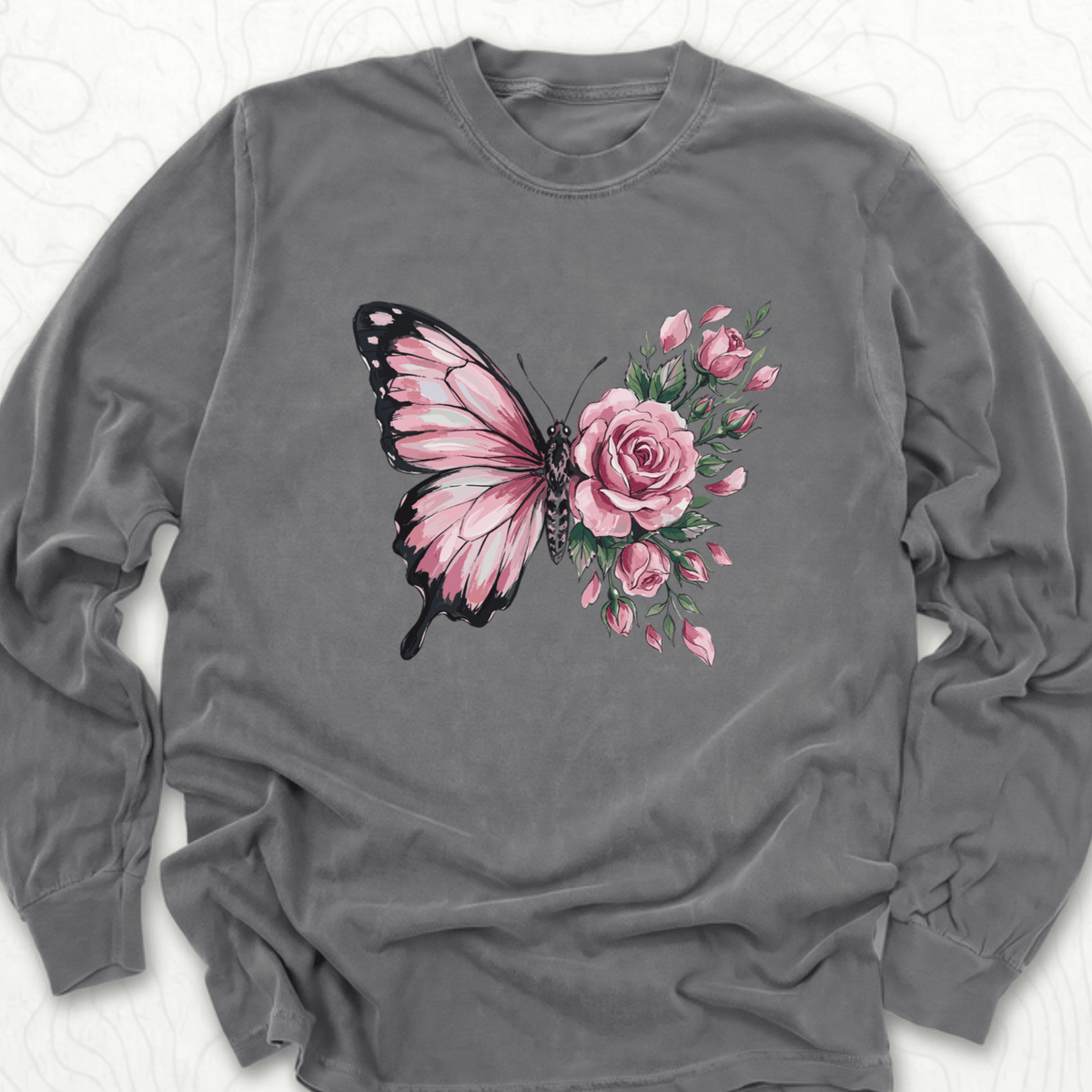 Butterfly Rose LS T-shirt