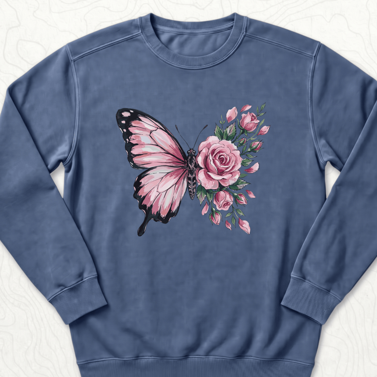 Butterfly Rose Sweatshirt