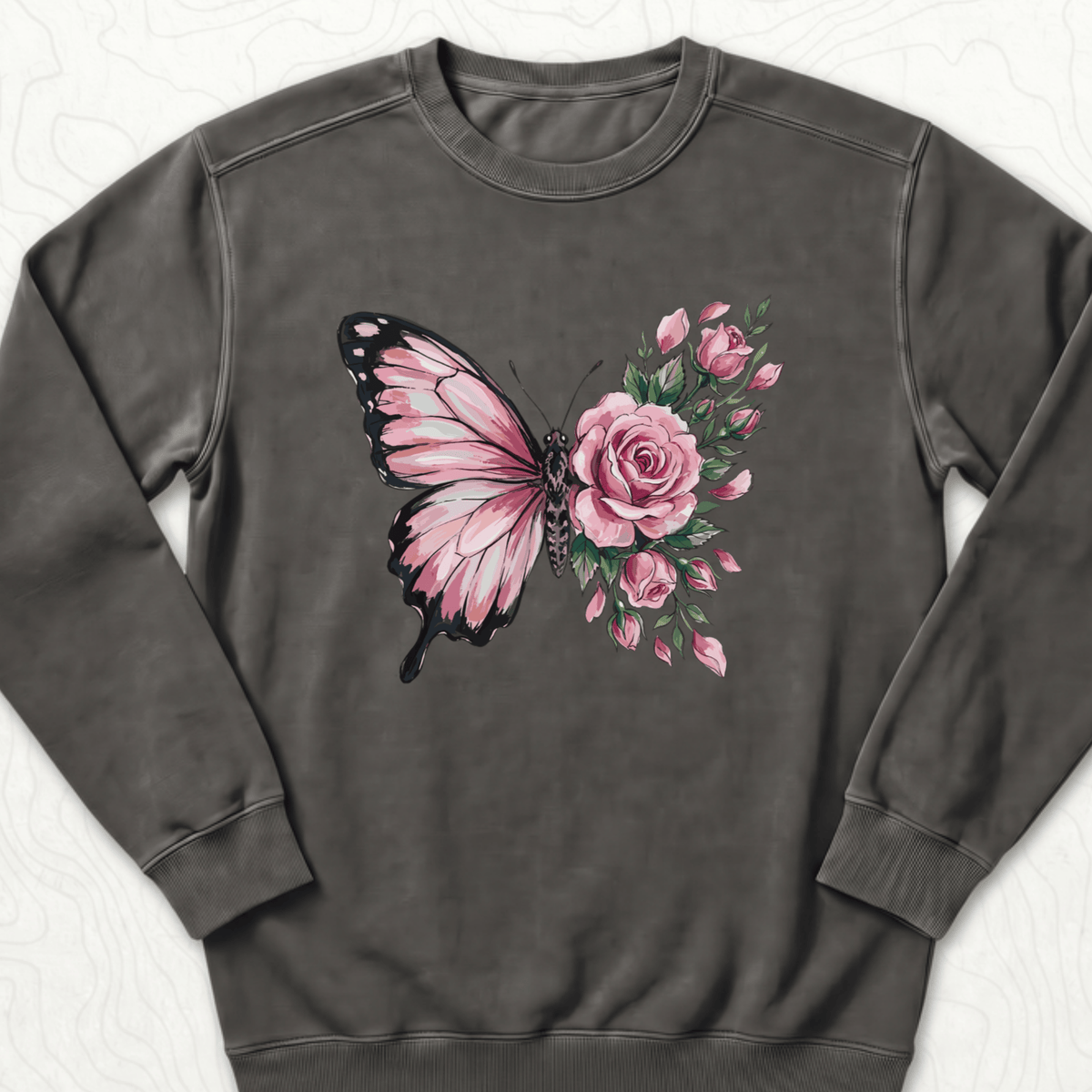 Butterfly Rose Sweatshirt