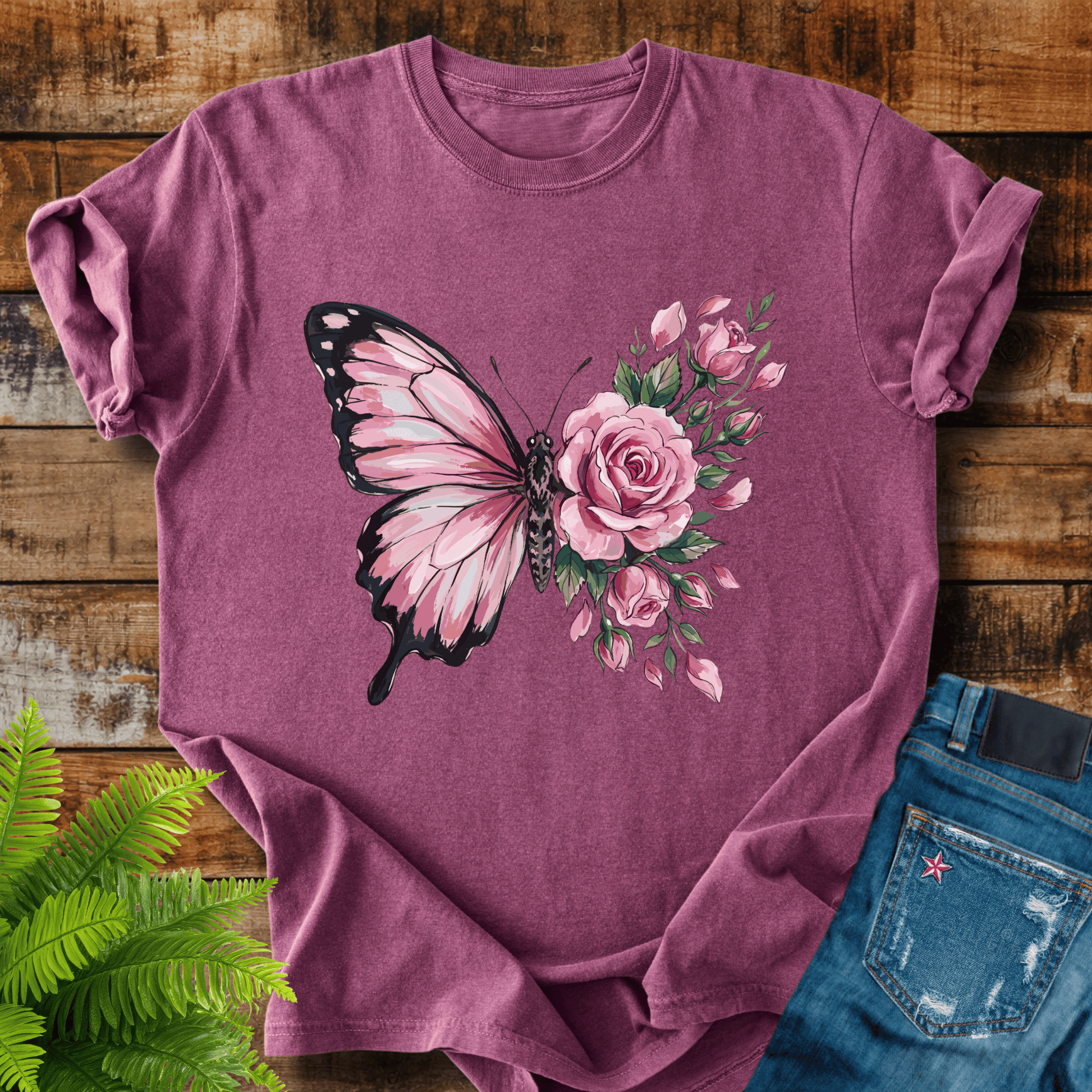 Butterfly Roses T-shirt